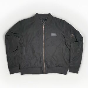 Rare SpaceX Bomber Jacket Full Zip Womens Size XL Space Exploration Black